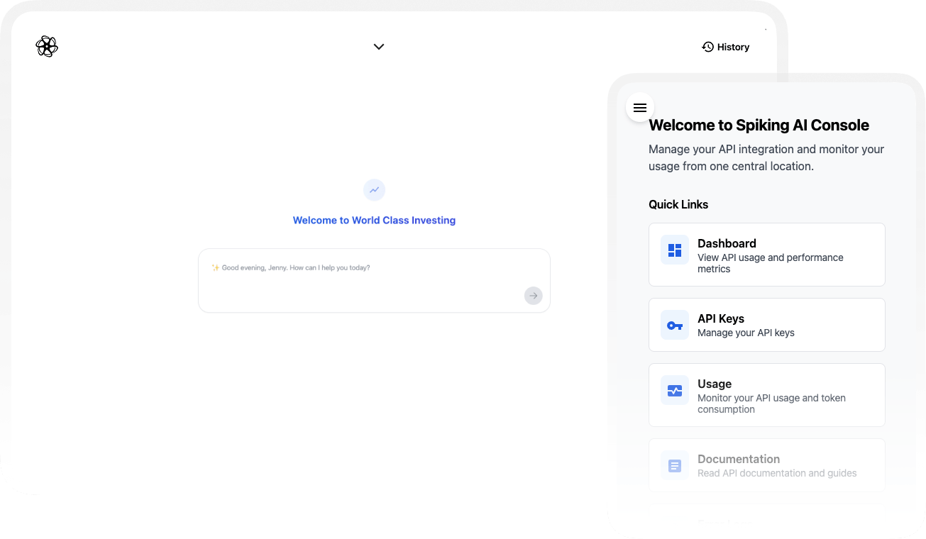 SpikingAI Platform Dashboard
